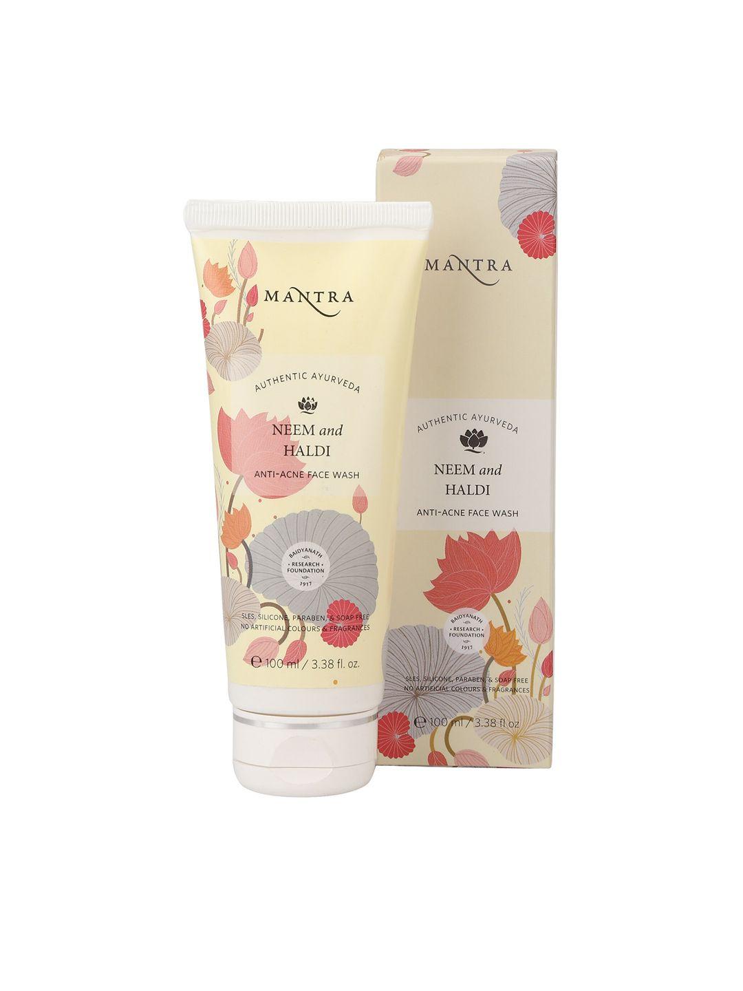 mantra herbal neem & haldi anti-acne face wash - 100 ml