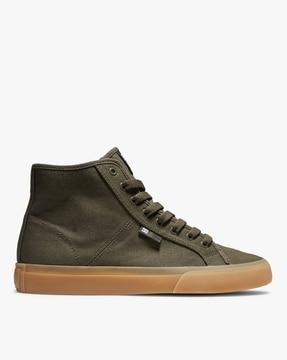 manual high-top refibra lace-up casual shoes