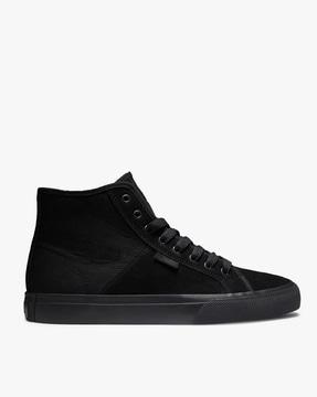 manual high-top lace-up casual shoes