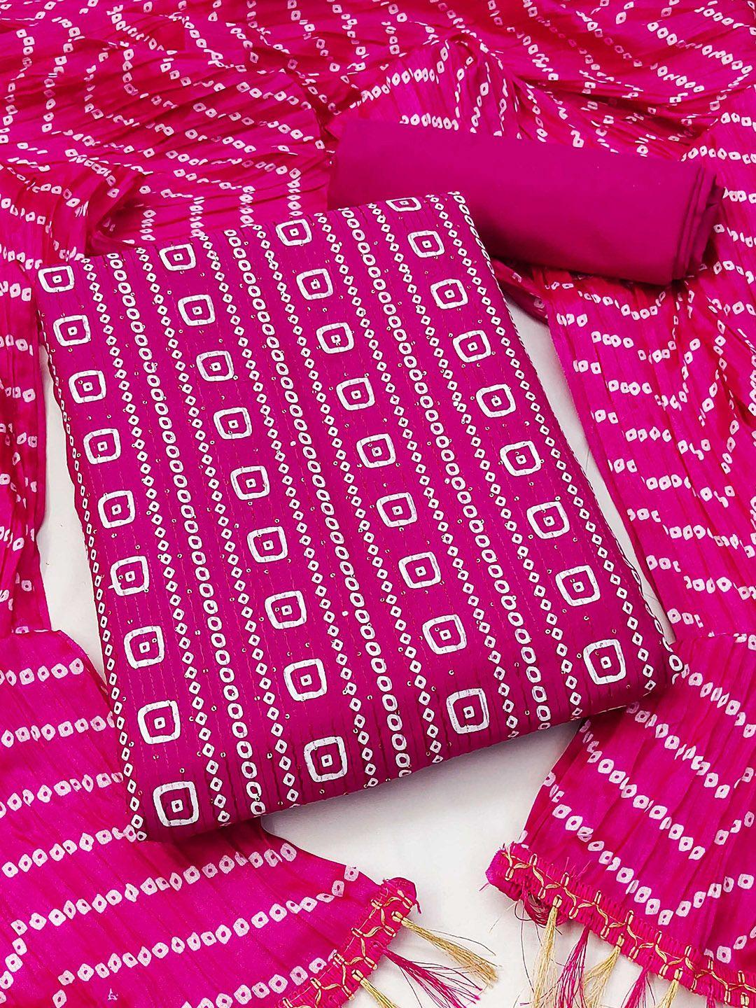 manvaa printed unstitched dress material