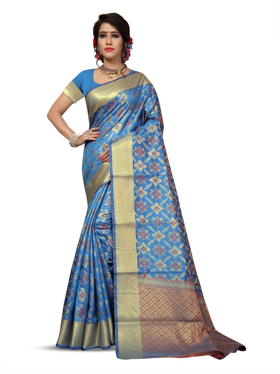 manvaa ethnic motifs woven design zari banarasi saree