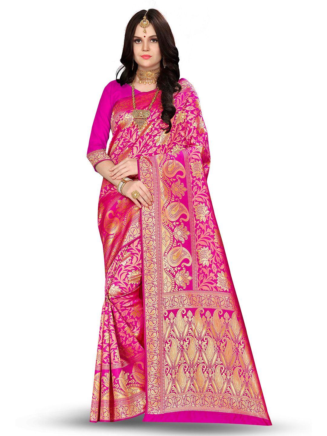 manvaa ethnic woven design zari banarasi saree