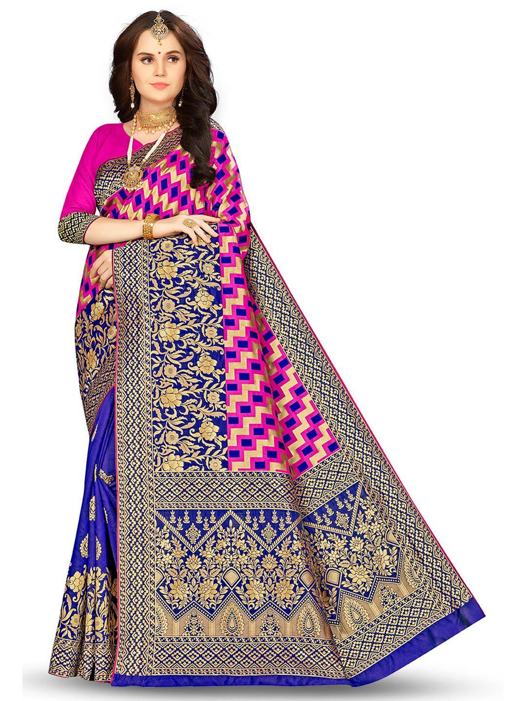 manvaa ethnic woven design zari banarasi saree