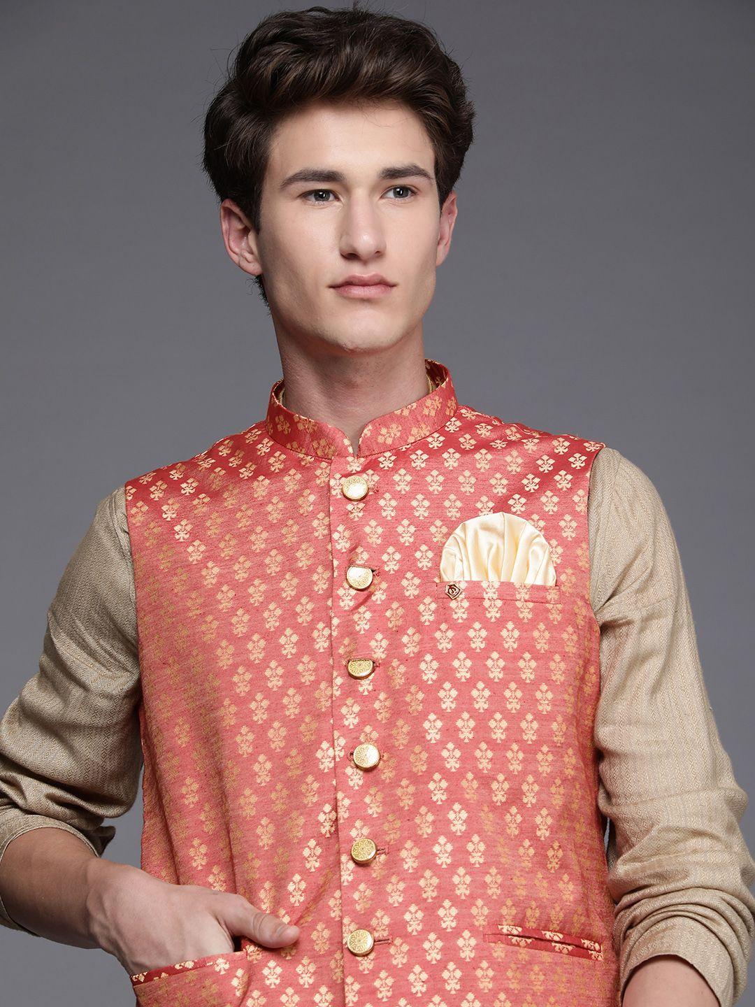 manyavar-men-coral-printed-nehru-jacket
