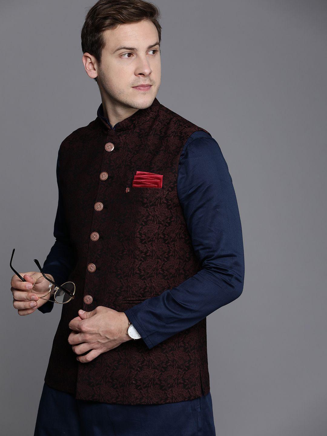 manyavar-men-maroon-printed--nehru-jacket