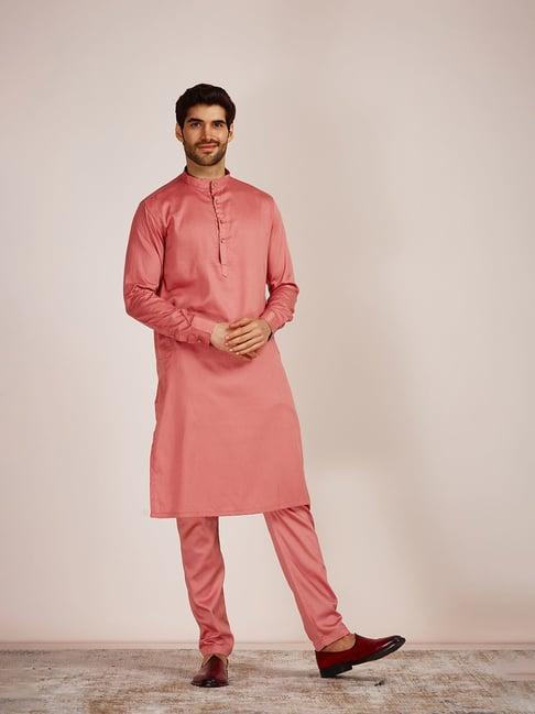 manyavar coral regular fit kurta & pyjama set