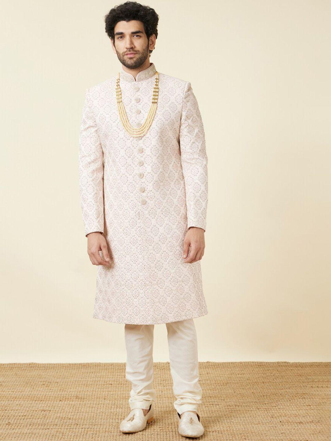 manyavar embroidered sherwani set