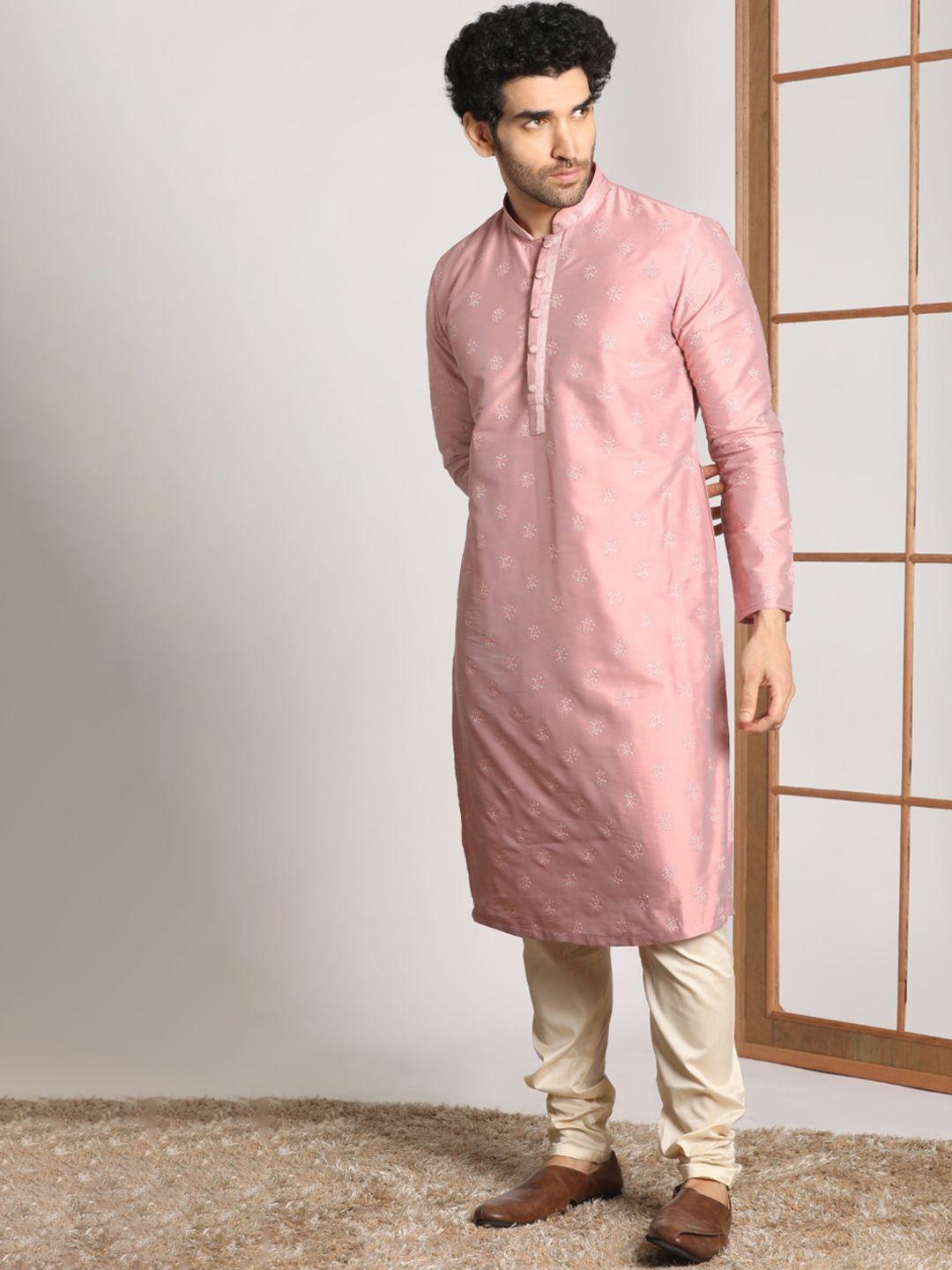 manyavar ethnic motifs woven design kurta with churidar