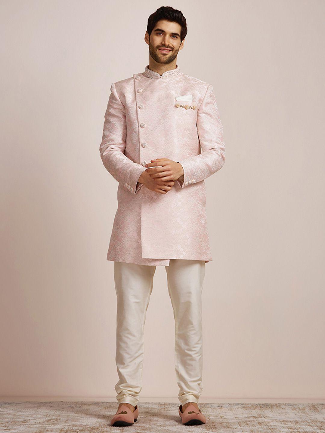 manyavar men self design sherwani set