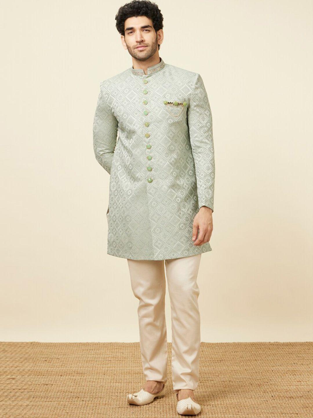 manyavar men self-design sherwani set