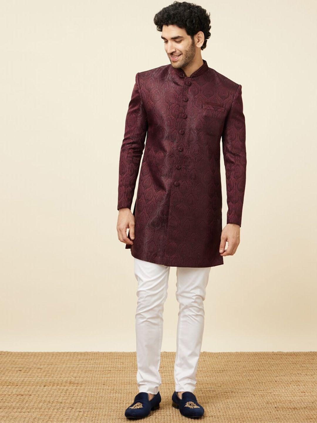 manyavar men self-design sherwani set