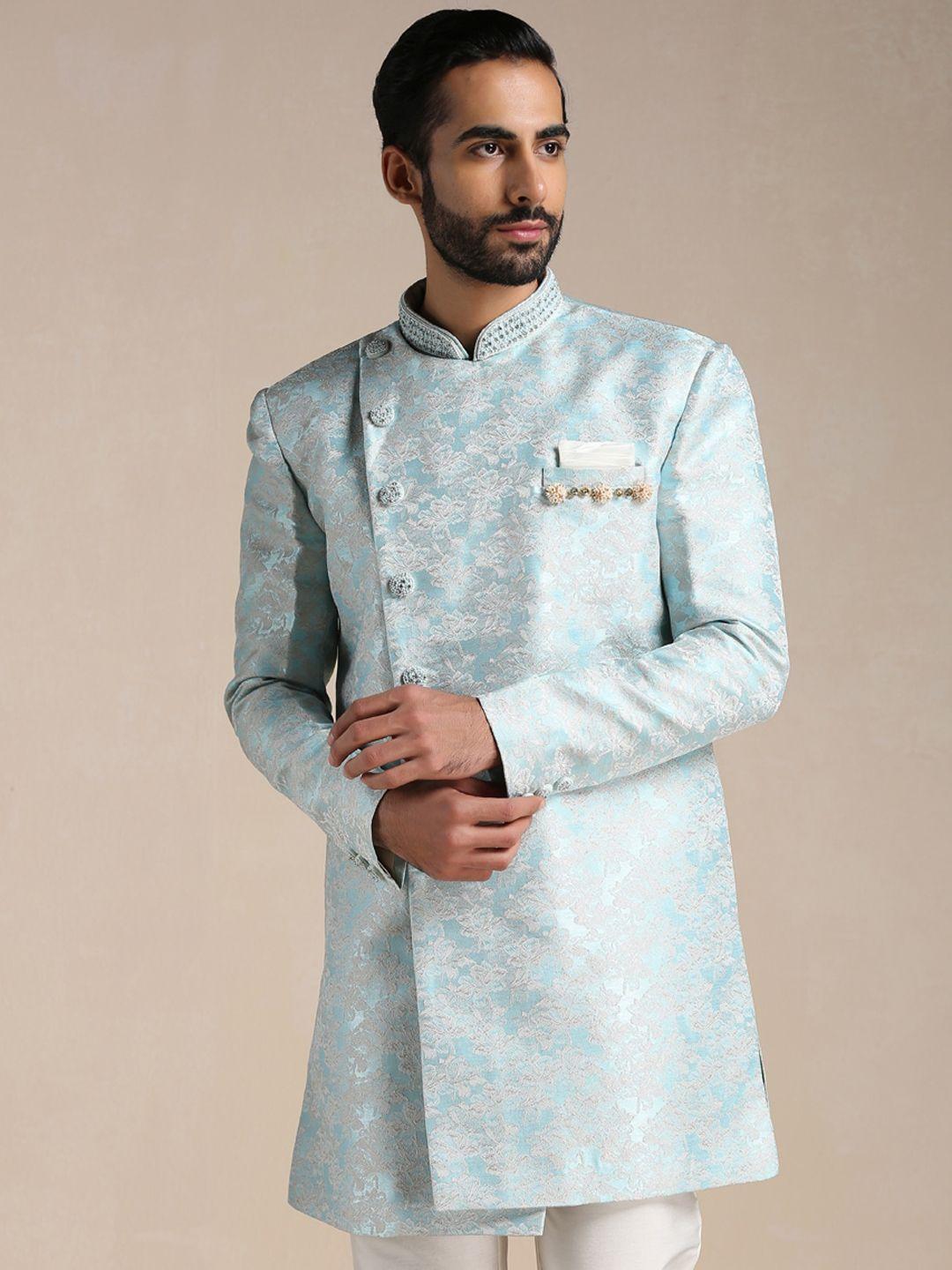 manyavar men woven design sherwani set