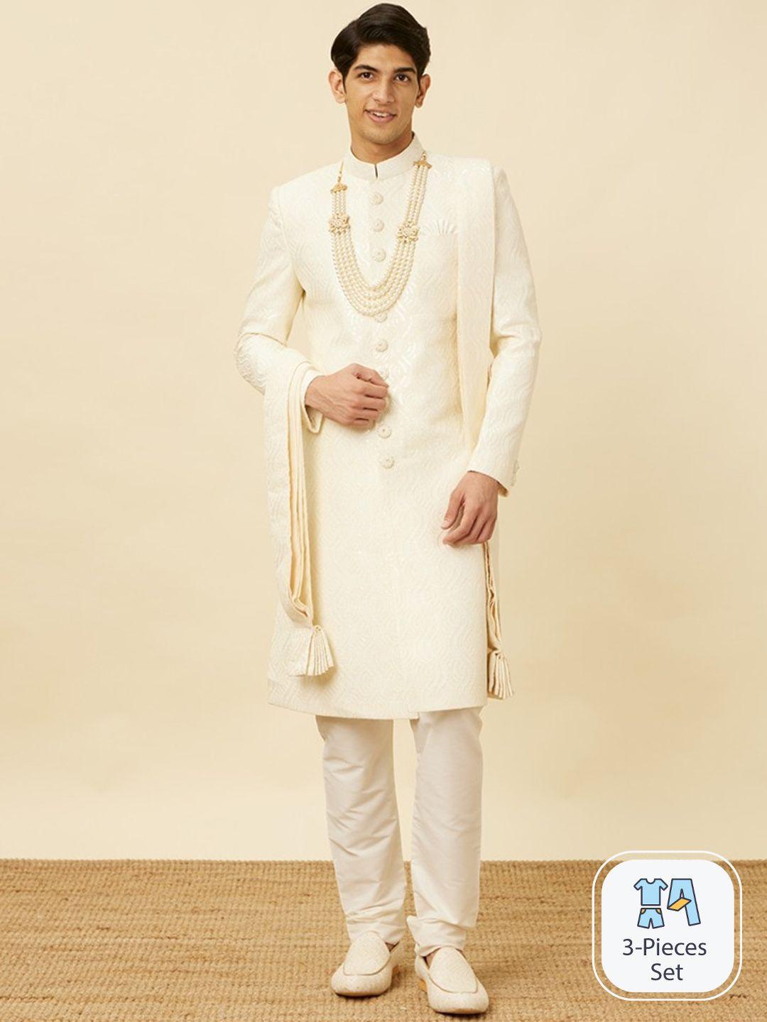 manyavar self-designed traditional sherwani set