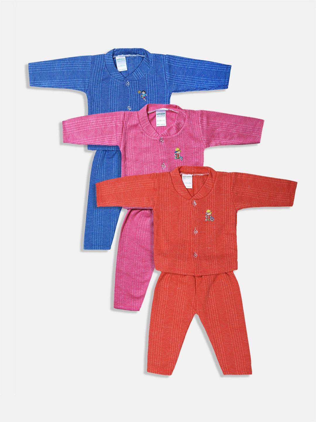 manzon infants pack of 3 ribbed wool thermal set