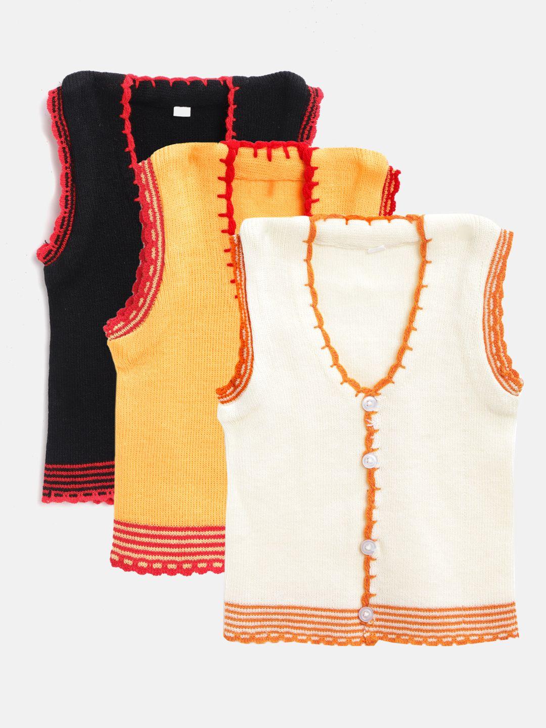 manzon kids pack of 3 solid sweater vests