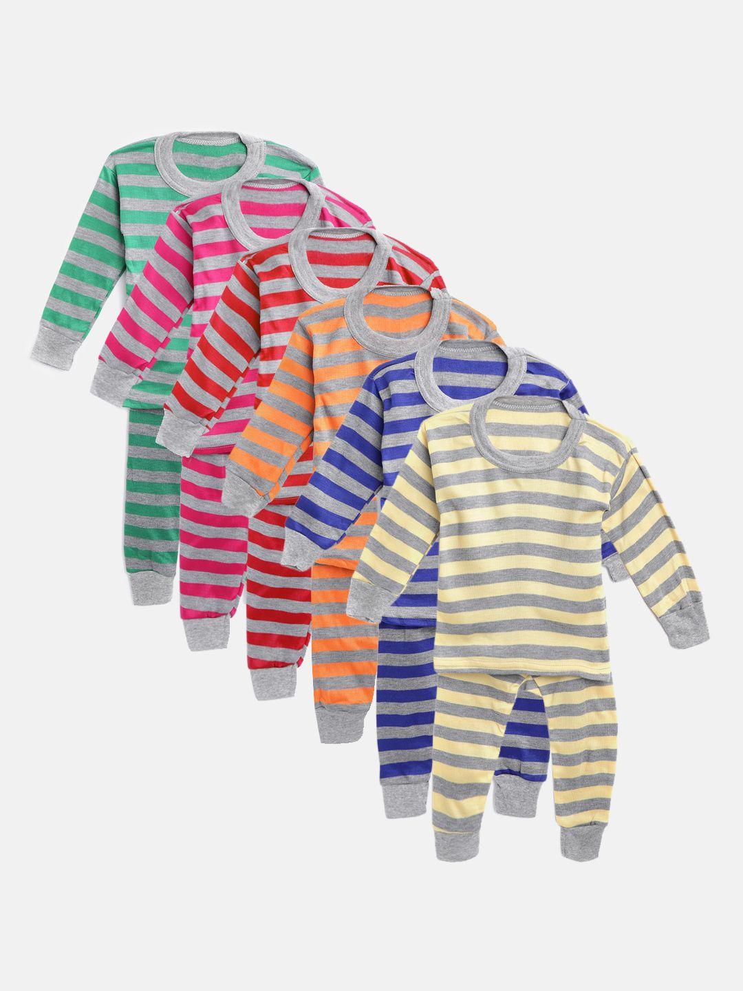 manzon kids pack of 6 striped thermal sets