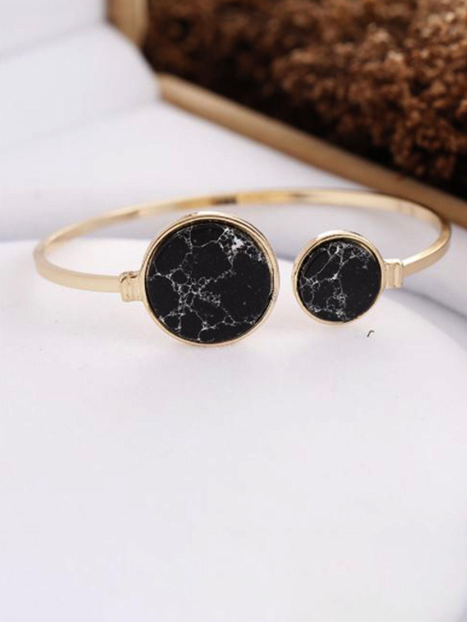 marble black dot bracelet