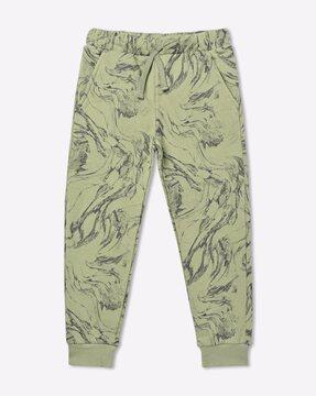 marble print joggers with insert pockets