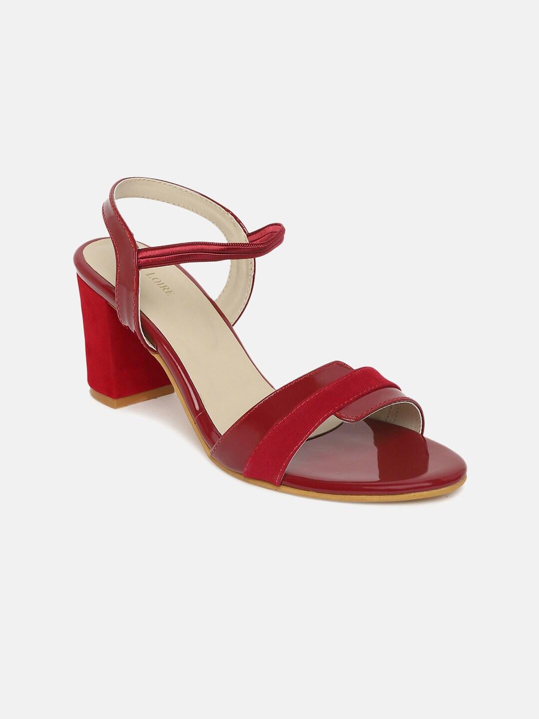 marc loire women red solid sandals