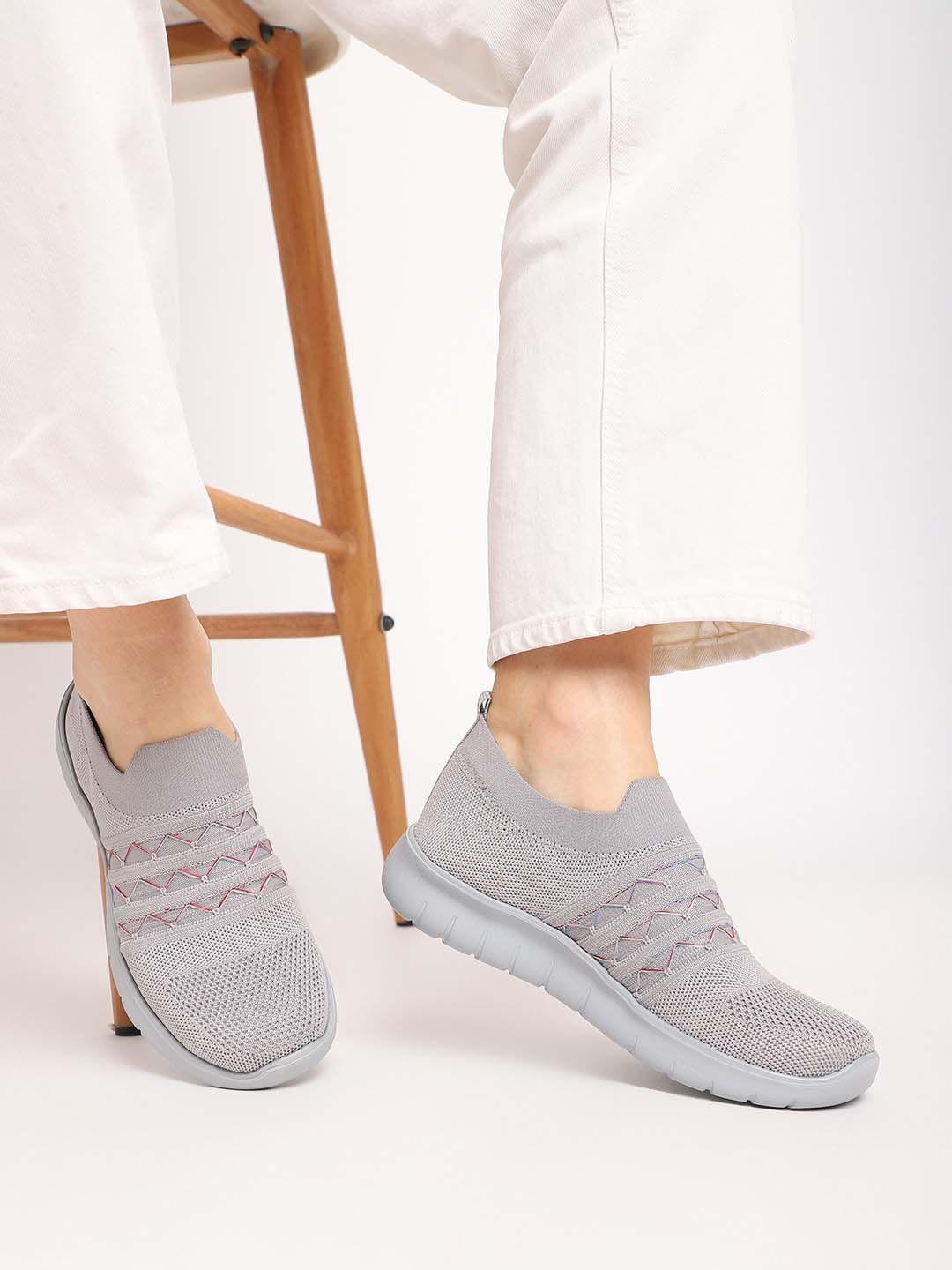 marc loire women woven design lightweight mesh comfort insole basics slip-on sneakers