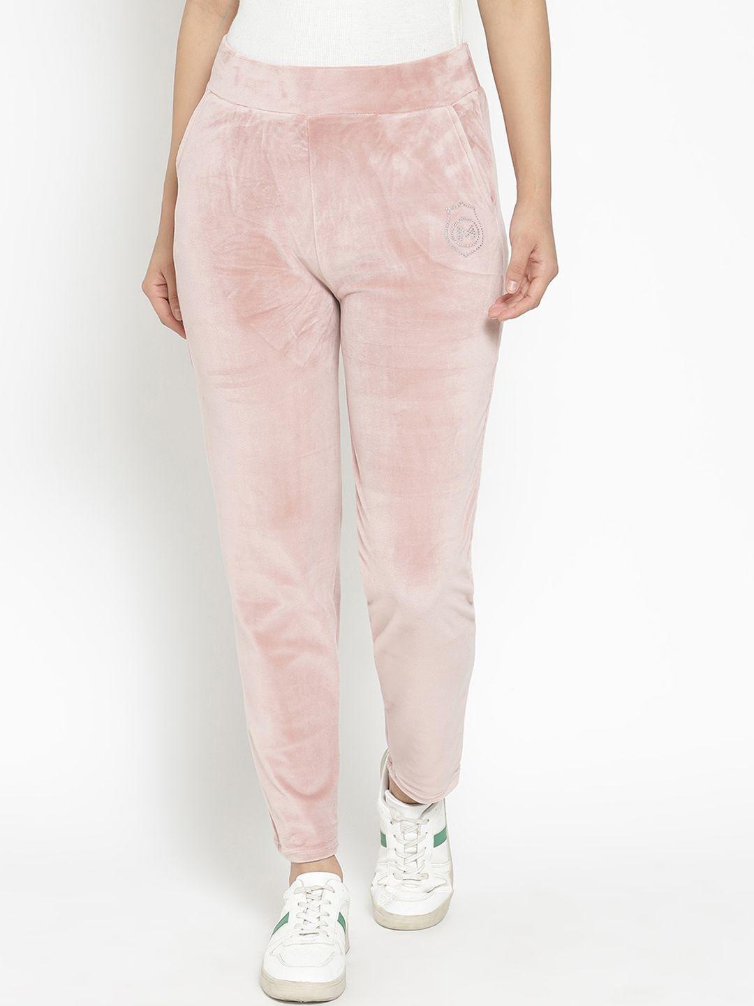 marc louis women pink solid track pants