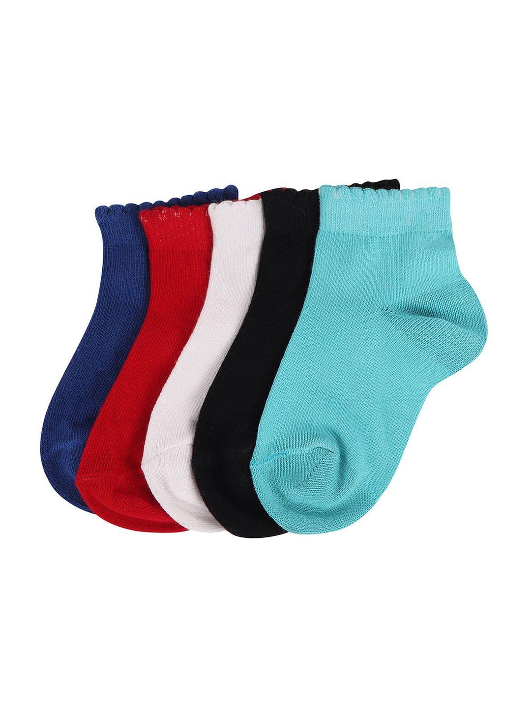 marc infant kids pack of 5 assorted ankle-length socks