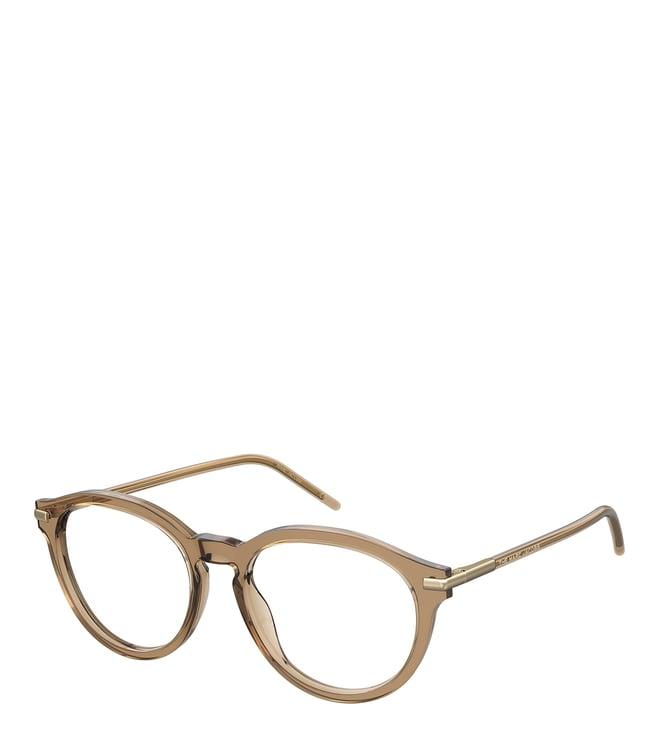 marc jacobs 106447ham5217 champagne round eyewear frames for women