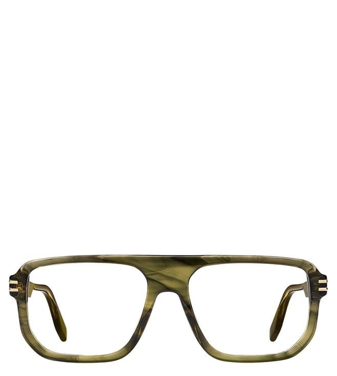 marc jacobs 1070681455617 green horn rectangular eye frames for men