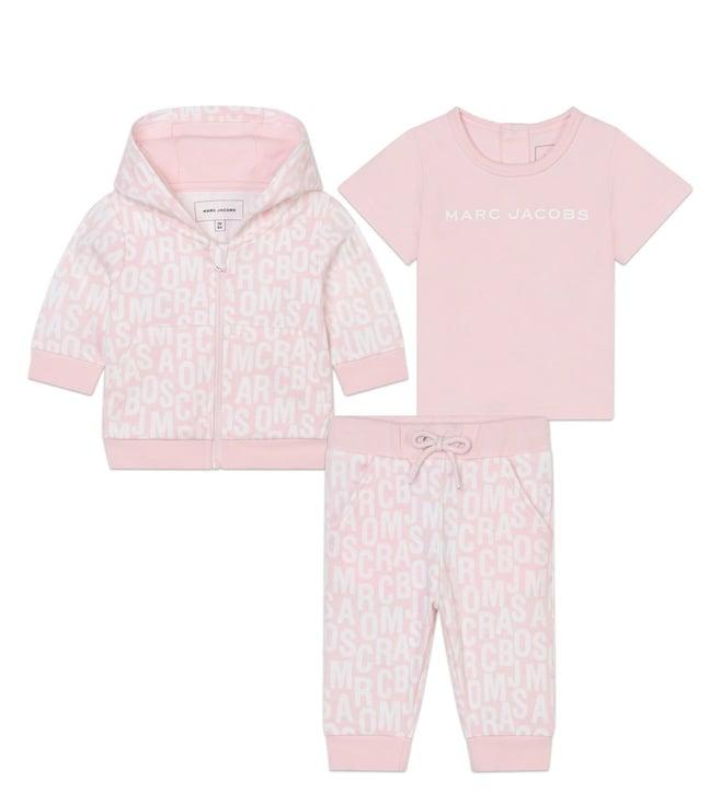 marc jacobs kids pink logo regular fit t-shirt, pyjama & hoodie