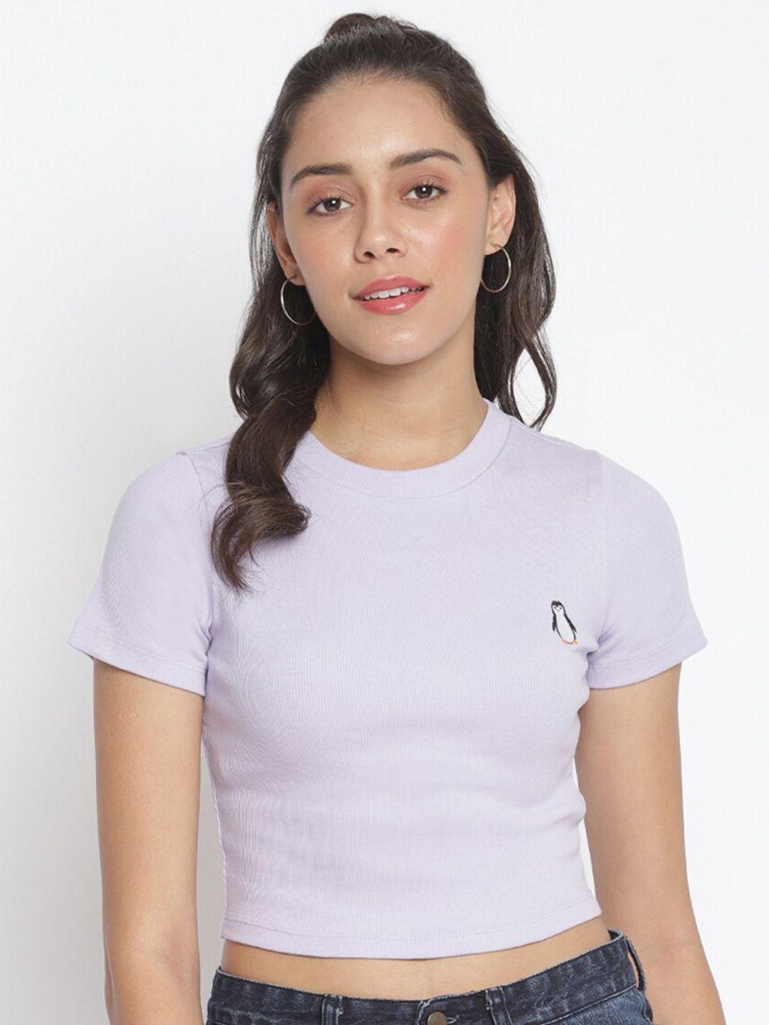 marc loire lavender cotton crop top