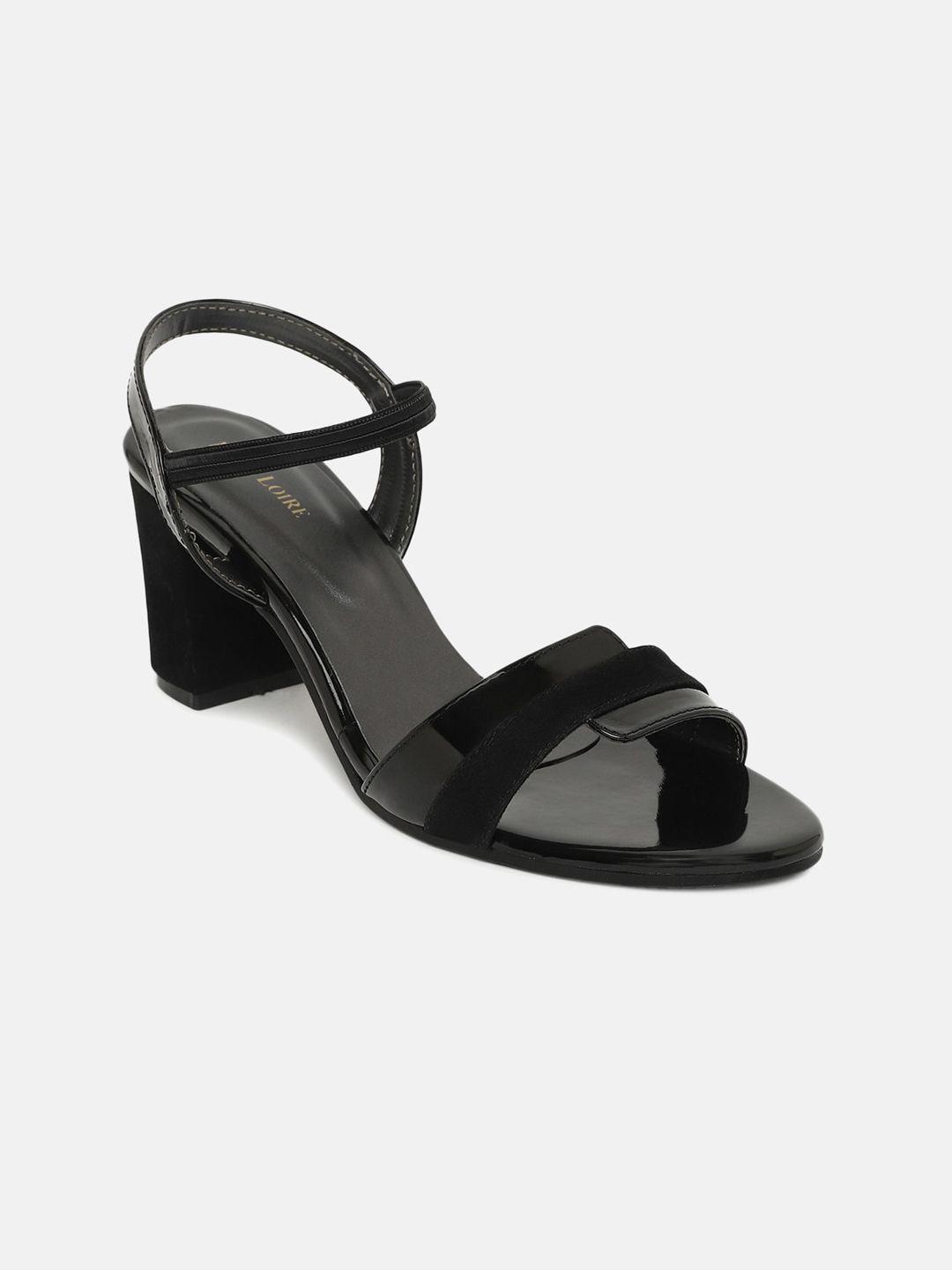 marc loire women black solid block heels
