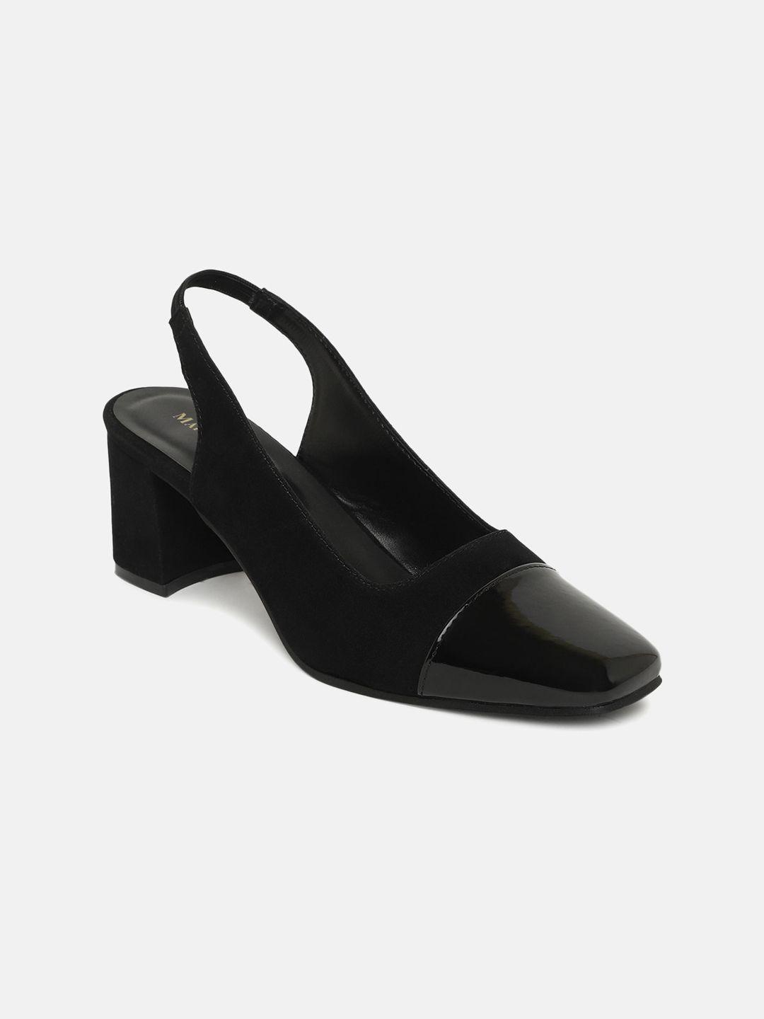 marc loire women black solid pumps