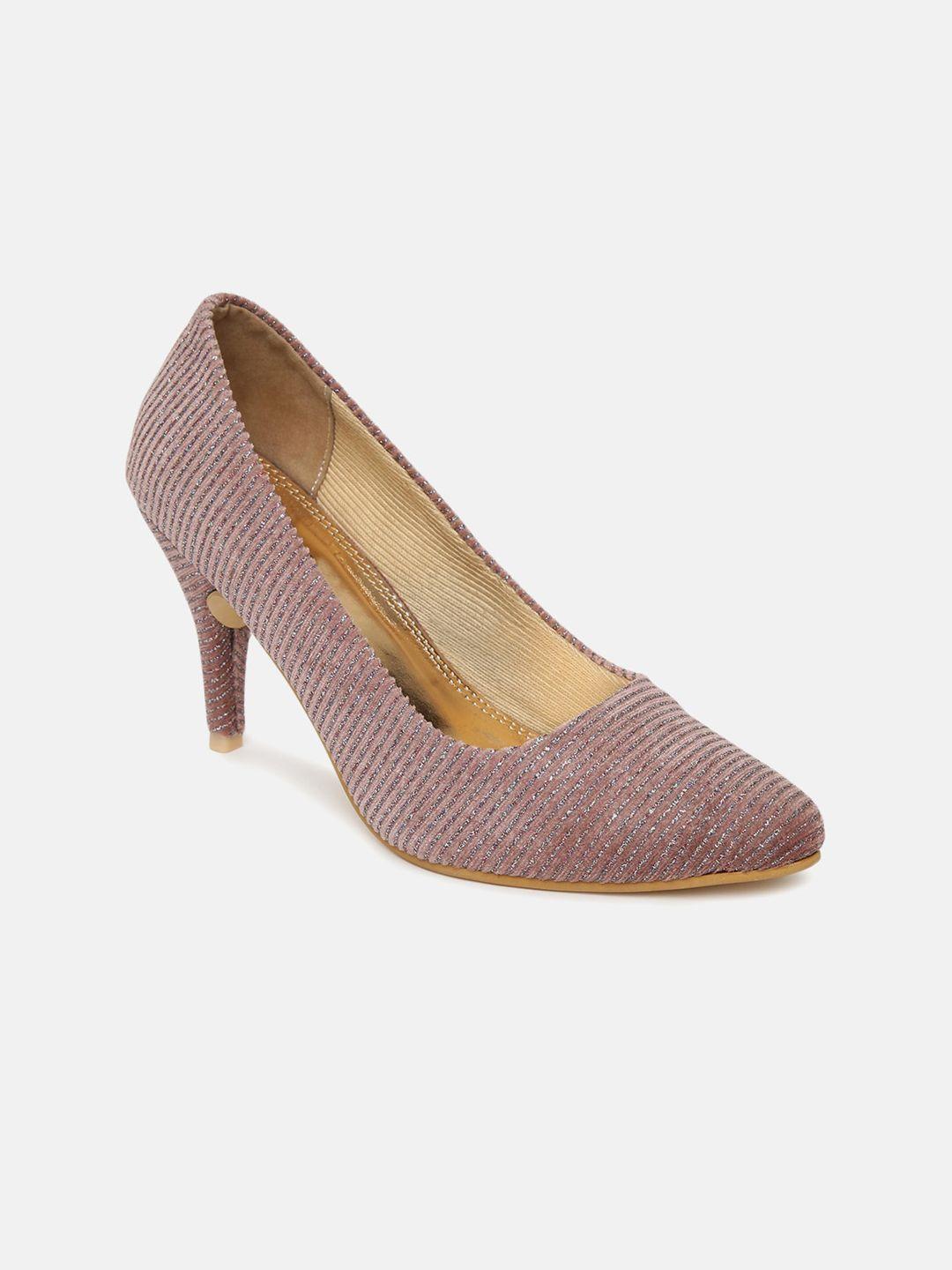 marc loire women mauve embellished pumps