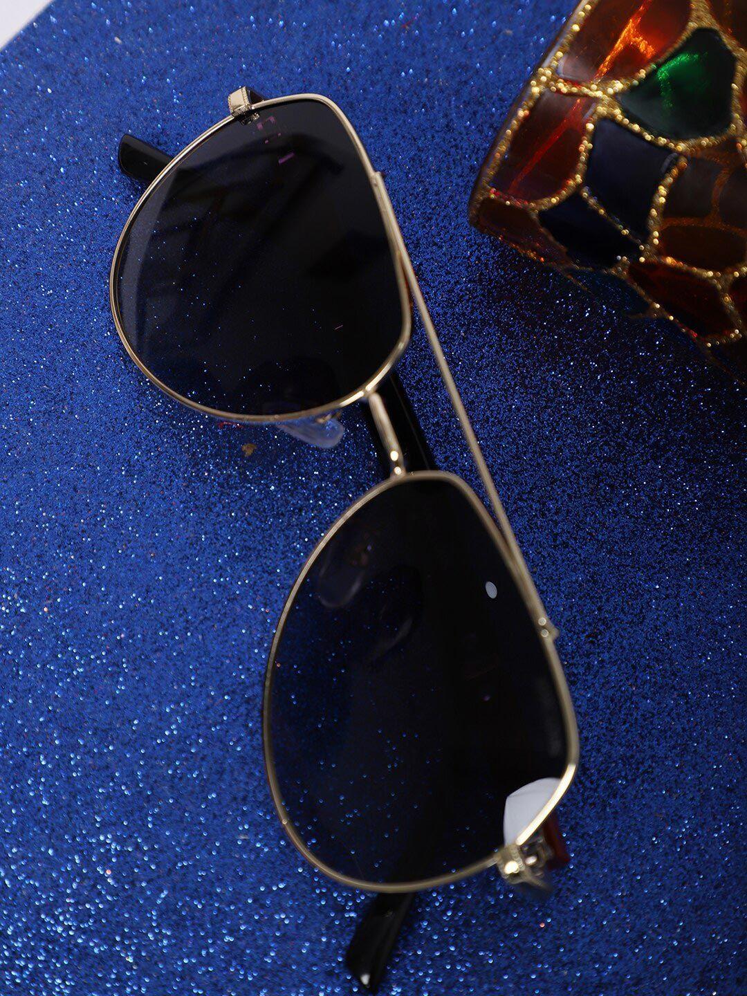 marc louis men purple lens& aviator sunglasses with polarised lens p6341gold sg-purple