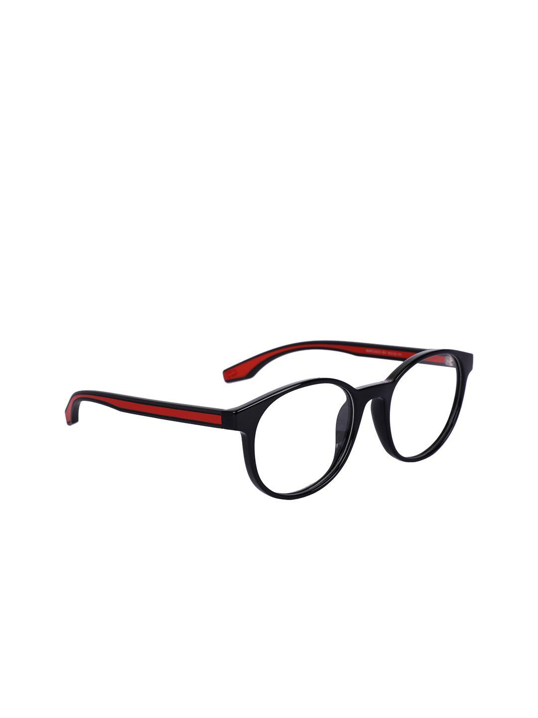 marc louis unisex black & red colourblocked full rim square frames mlmarc293/s 807 49 fr