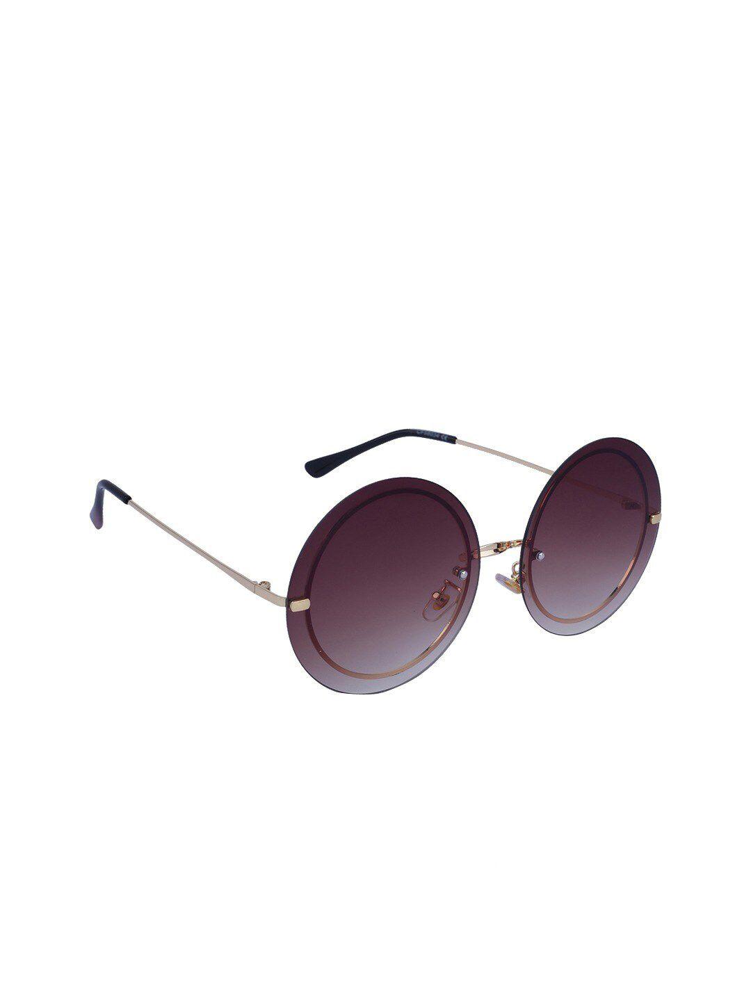 marc louis unisex brown lens & gold round sunglasses polarised uv marc louis cf58034 brown