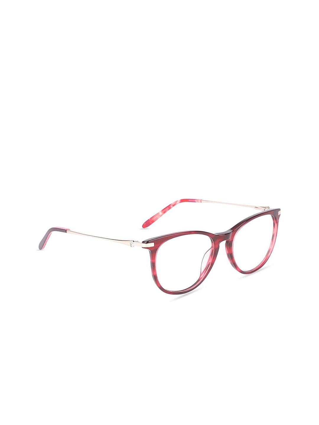 marc louis women red & gold-toned full rim square frames