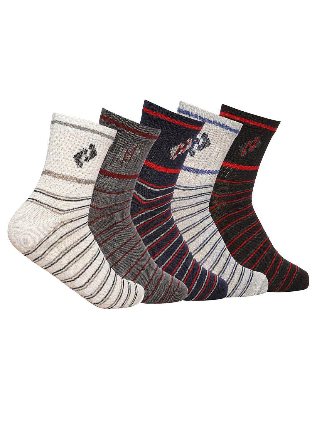 marc men pack of 5 striped ankle length socks