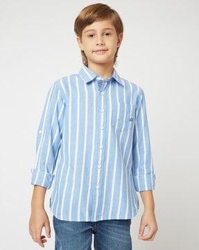 marc striped in slim fit shirt