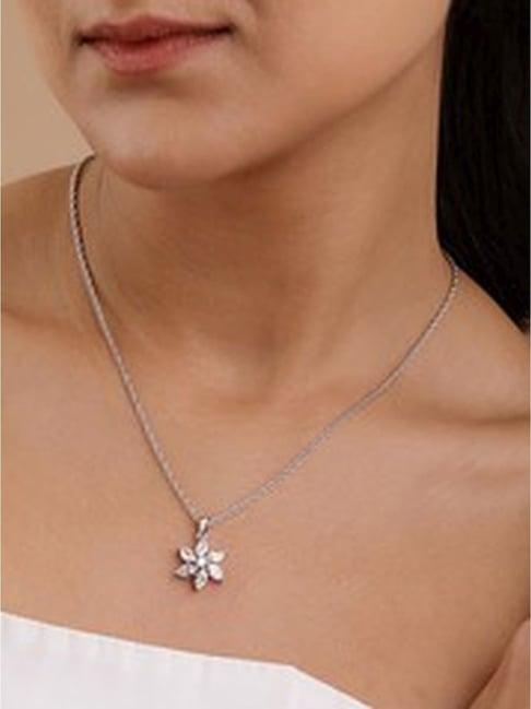 march by fablestreet 92.5 sterling silver classic floral pendant for women