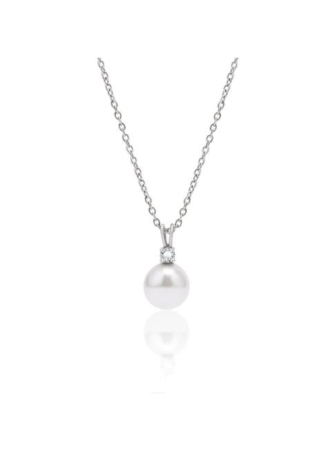 march by fablestreet 92.5 sterling silver white freshwater pearl necklace for women