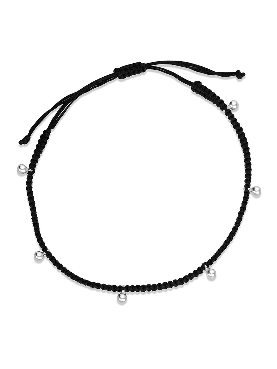 march by fablestreet sterling silver plated ghungroo thread anklets