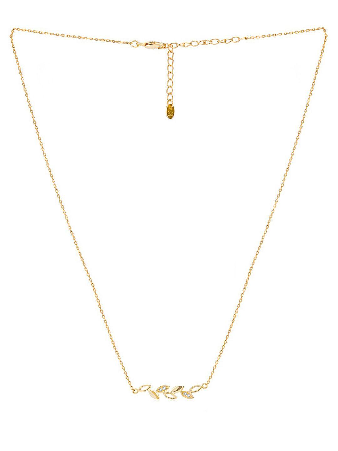 march by fablestreet 18kt gold plated stone studded chain