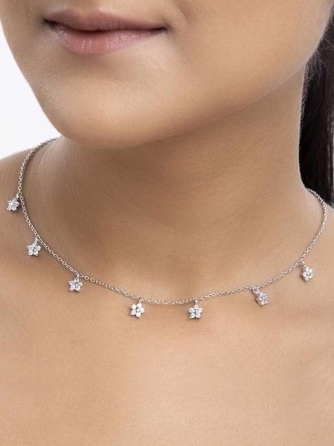 march by fablestreet 92.5 sterling silver shining star necklace for women