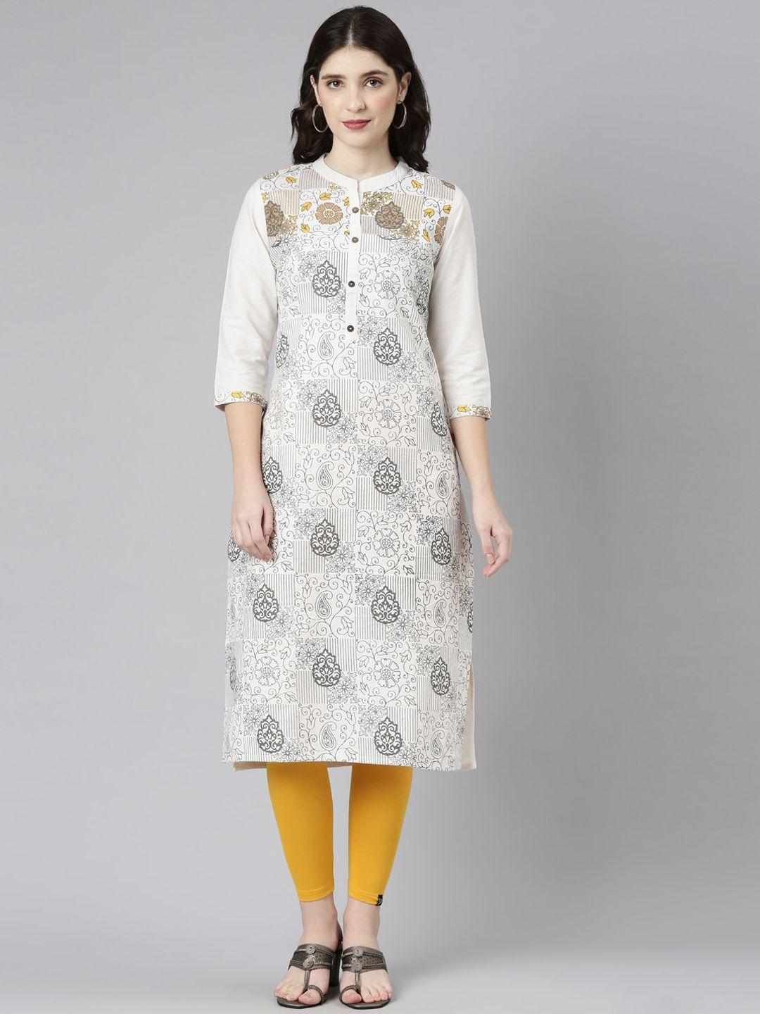 marcia ethnic motifs printed cotton kurta