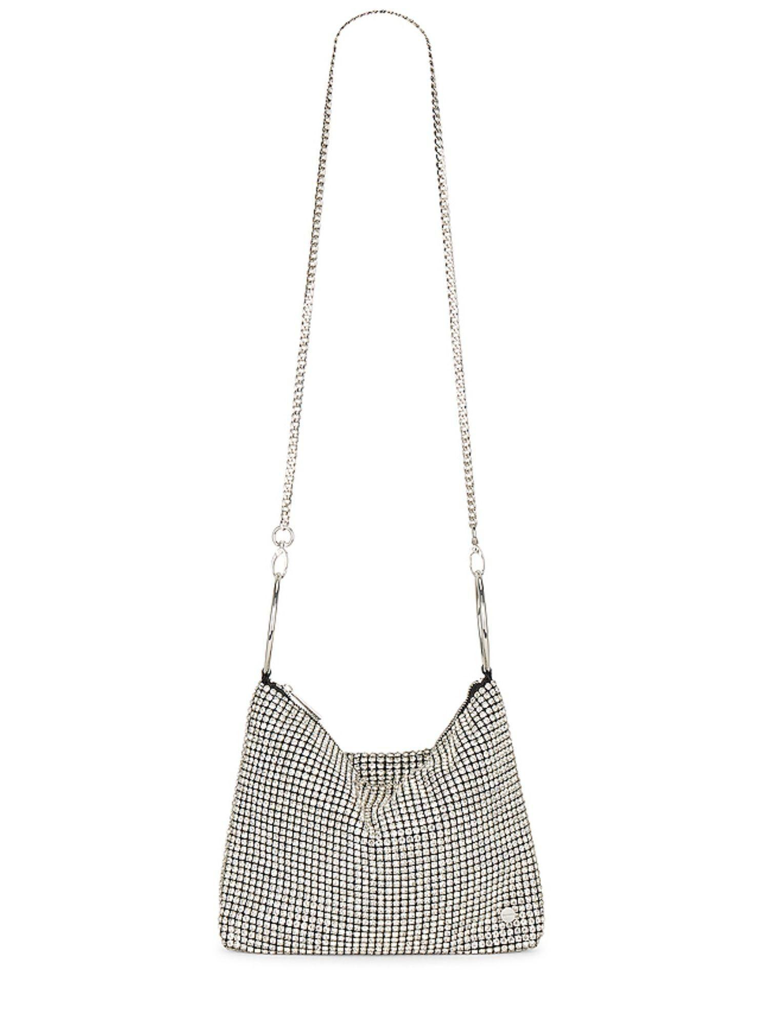 margot crystal convertible bag silver