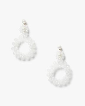 marguerite beaded earrings