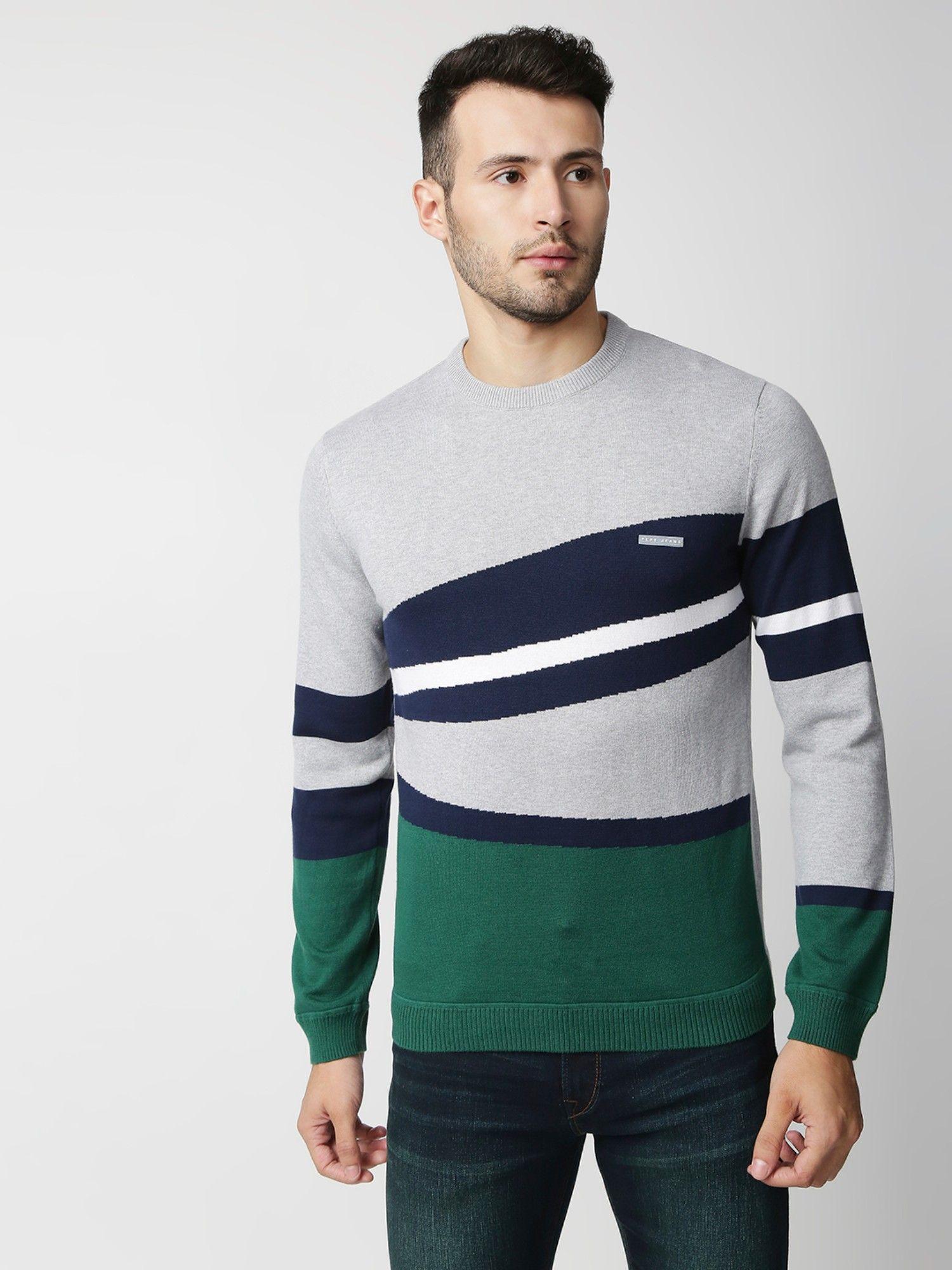 mariano trendy color block multi-color sweater