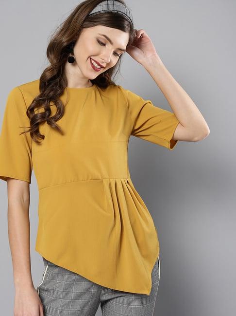 marie claire mustard top