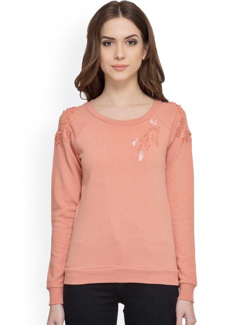 marie claire pink embellished pullover